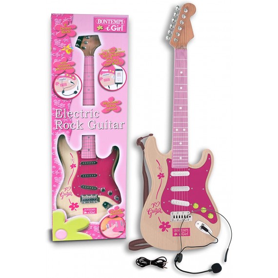 Bontempi 24 1371 Chitarra elettronica con suoni rock al tatto e microfono a casco Bontempi 24 1371 Chitarra elettronica con suoni rock al tatto e microfono a casco