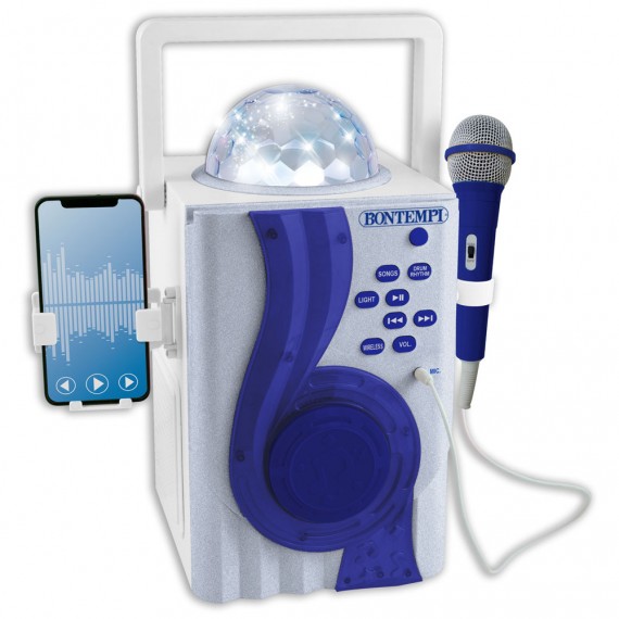 Bontempi 48 6100 Karaoke Wireless Boom Box con Disco Light Effects Bontempi 48 6100 Karaoke Wireless Boom Box con Disco Light Effects