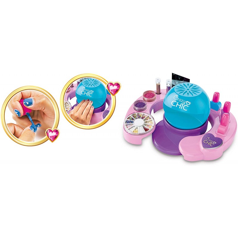 Clementoni Crazy Chic Nail Art Studio - Set Manicure Bambina 6+ Anni - Con Smalti Acqua E Glitter - Foto 11