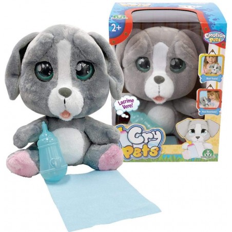 Emotion Pets Cry Peluche Interattivo Colore Grigio, 22 cm Giochi Preziosi  MTC00000