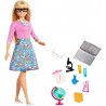 Barbie Bambola Insegnante, con 10 Accessori tra cui Computer e Mappamondo GJC23