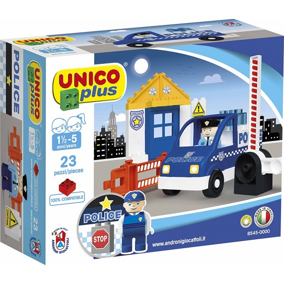 Unico City-Polizia Auto e acc. 23 pz 8545 Unico City-Polizia Auto e acc. 23 pz 8545