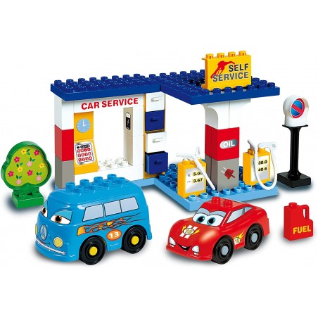 Costruzione Unico Cars for kids Stazione di servizio 8565