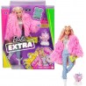 Barbie Extra, Bambola Bionda, con Cucciolo, Vestiti alla Moda e 10 Accessori, GRN28