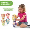 Chicco 0052280 Set da Bowling con 6 Birilli Separabili Impilabili in 12 Pezzi con palla leggera inclusa