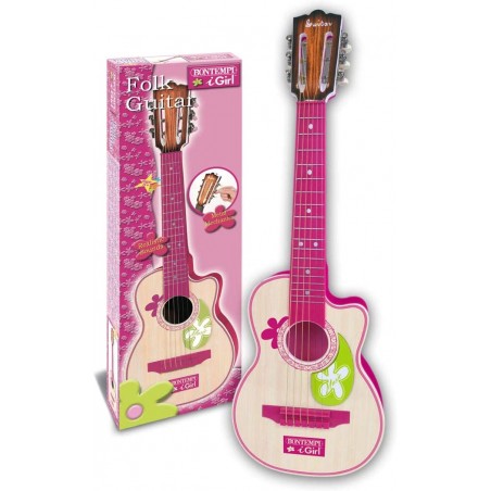 Bontempi Chitarra folk in plastica a 6 corde in metallo L.70 cm 20 7071