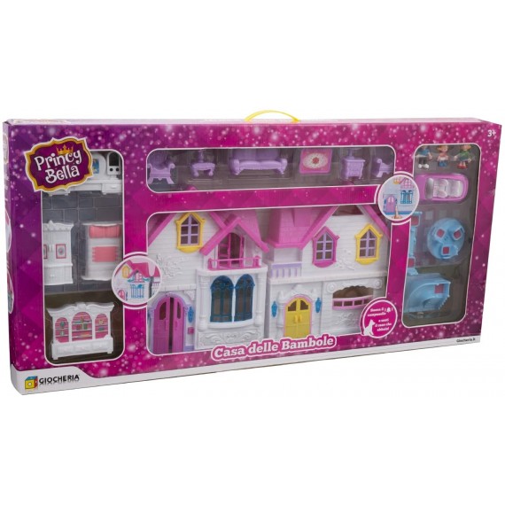 Giocheria - Casa delle Bambole con Luci e 3 Bambole Incluse GGI190383