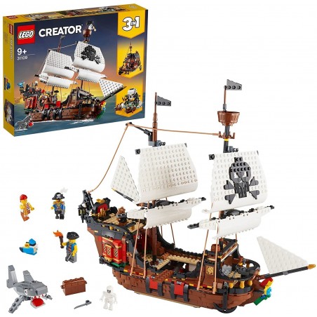 LEGO Creator 31109 Galeone dei Pirati, Taverna e Isola del Teschio