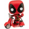 Funko- Deadpool on Scooter Rides Deadpool & Scooter Figura da Collezione, Colore Rosso