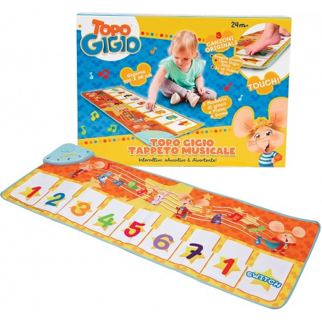 Giochi Preziosi TPG30000 Topo Gigio - Tappeto Musicale Ripiegabile 2 modalità tra cui scegliere tre canzoni originali incluse