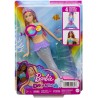 Barbie HDJ36 Dreamtopia Sirena Luci Scintillanti con Coda Luminosa 4 Giochi di Luce E Ciocche Rosa Alta 30,4 cm