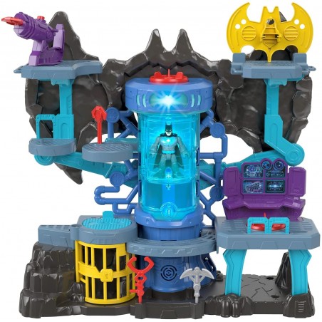 Fisher Price Imaginext GYV24 DC Super Friends Playset di Batman Batcaverna Bat-Tech con Luci e Suoni