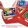 Mattel Games HCC21 UNO Triple Play Gioco di Carte con Porta-Carte Luci Led e Suoni