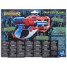 Hasbro F2475 Nerf DinoSquad blaster lancia-dardi Raptor-Slash tamburo rotante da 6 dardi design dinosauro velociraptor