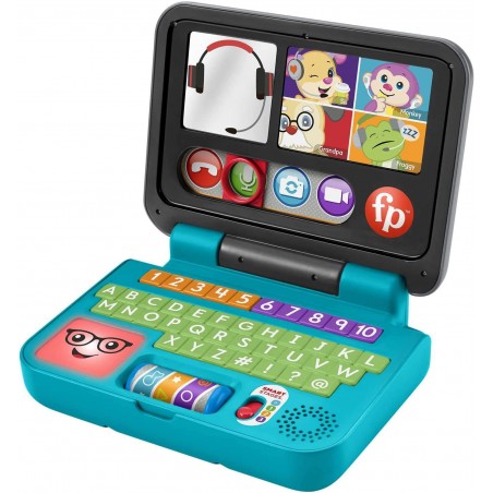 Fisher Price HHH03 Ridi e Impara Il Mio Primo Laptop Giocattolo Elettronico con Contenuti Educativi Smart Stages