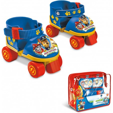 Pattini 4 Ruote Regolabili + Ginocchiere e Gomitiere Paw Patrol 22-29 Mondo 28312