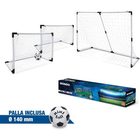 Set Porta Calcio Media 2 in 1 : 1 Porta Cm. 183 X 121 O 2 Porte