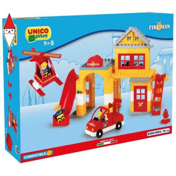 Stazione Pompieri Colori Assortiti  Unicoplus 8558 Stazione Pompieri Colori Assortiti  Unicoplus 8558