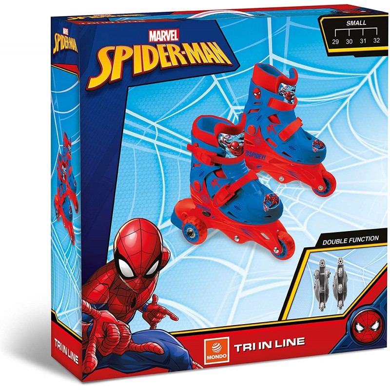 Pattini A Rotelle Regolabili Spiderman Marvel Per Bambini - Taglia 22-29 - Set Completo Con Protezioni - Foto 5