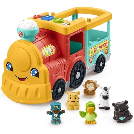 Fisher Price HHH20 Little People Il Trenino dell'ABC Multilingue a Spinta con Luci Musica e Apprendimento Smart Stages