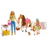 Mattel FXH15Barbie Ranch di Barbie e Chelsea con due cavalli e tanti accessori