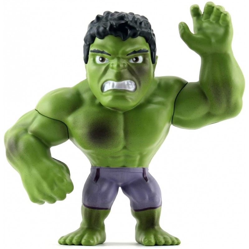 Jada Toys Marvel Hulk In Die-Cast - Statuetta Da Collezione In Metallo 10 Cm - Verde, +8 Anni