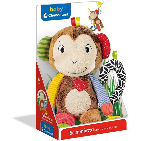 Clementoni 17673 Scimmietta Canta Gioca Impara Peluche interattivo 100% Lavabile Clementoni 17673 Scimmietta Canta Gioca Impara Peluche interattivo 100% Lavabile
