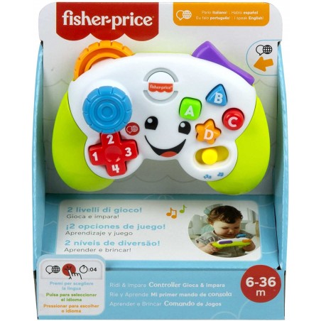 Fisher Price HHX11 Controller Gioca Ridi & Impara Edizione multilingue Joystick Musicale con Luci e Contenuti Educativi