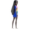 Barbie Fashionistas Bambola in Vestito con Glitter Arcobaleno FJF50