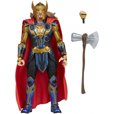 Hasbro Marvel Legends Thor Love And Thunder da Collezione Thor  15 cm  da Collezione 2 Accessori 1 Pezzo Build-a-Figure F1045