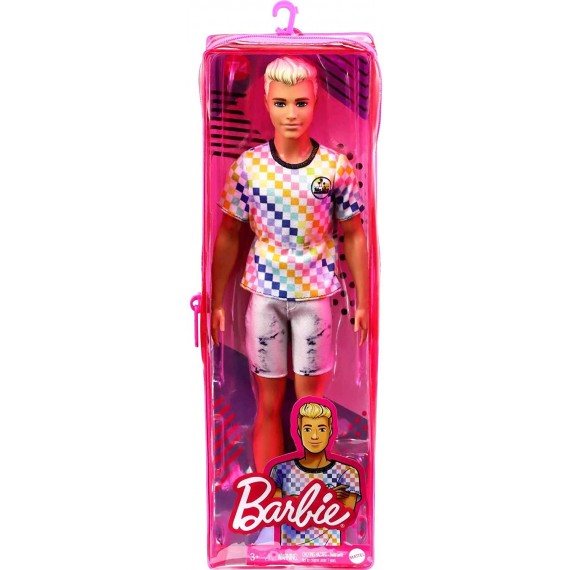 Barbie Bambola Ken Fashionistas Biondo con Vestiti alla Moda GRB90