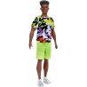 Barbie GBV23 Ken Fashionistas n. 183 Ken etnico con Vestiti alla Moda Capelli Ricci Scolpiti