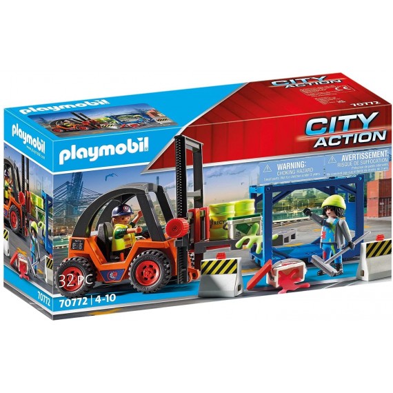 Playmobil City Action 70772 Carrello elevatore con Carico