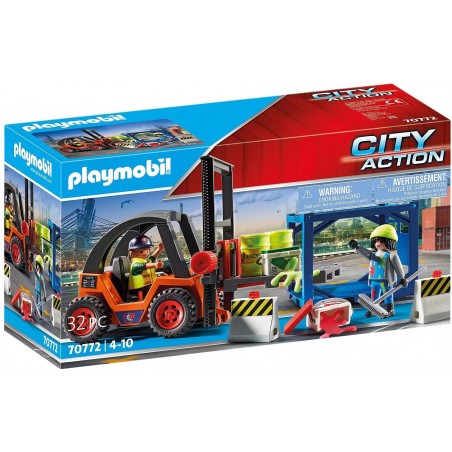 Playmobil City Action 70772 Carrello elevatore con Carico