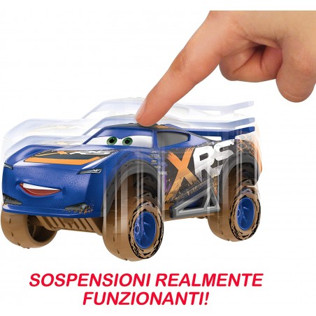 Mattel - Cars 3 - Lightning McQueen con Ruote da Corsa Macchina