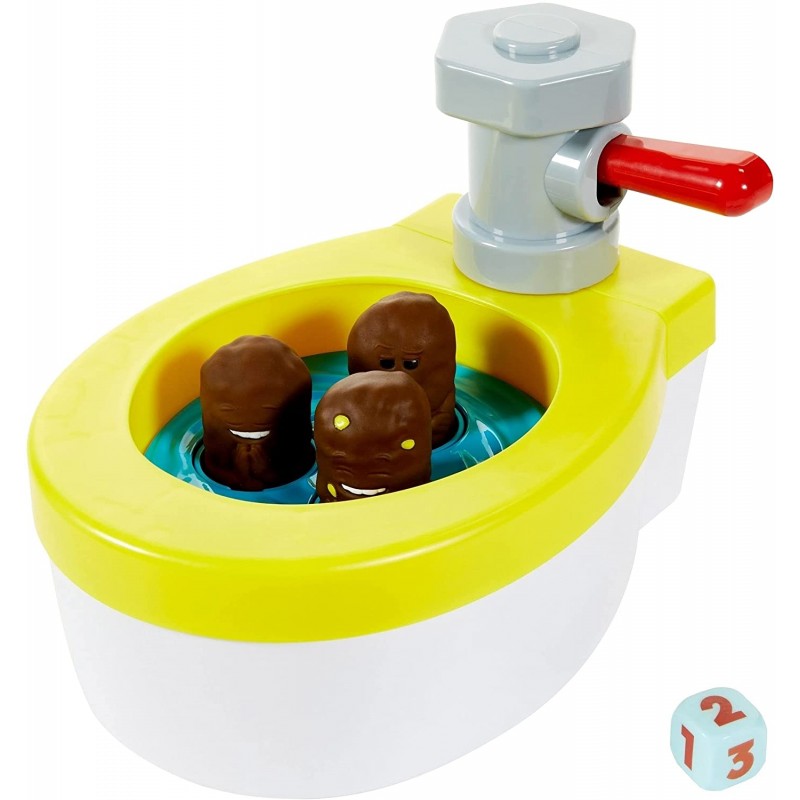 Mattel Games ​Acchiappa la Cacca Turbo gioco per bambini con water