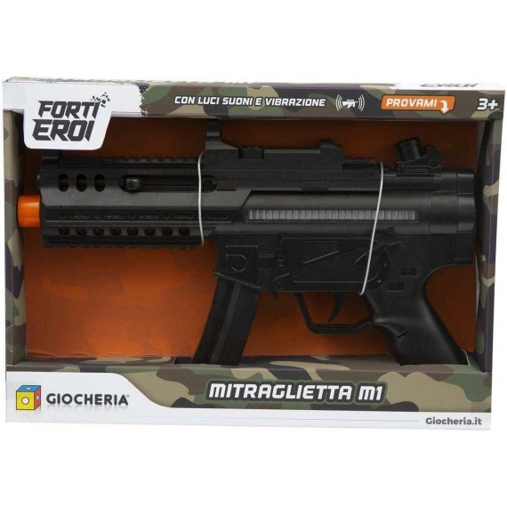 Giocheria GGI190308 Forti Eroi Mitraglietta Luci e Suoni Vibrazione