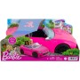 Barbie Cabrio Veicolo Decapottabile Rosa a Due Posti con Ruote Funzionanti e Dettagli Realistici HBT92