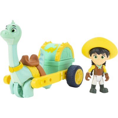Giochi Preziosi Dino Ranch Min & Clover Veicolo con Dinosauro e Personaggio Alto Circa 8cm DNA03200