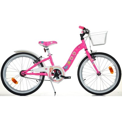 DINO BIKES 204 R-BAR Bici Barbie 20 Pollici Bianco-Rosa 1V SENZA CAMBIO