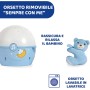 Chicco Next2Stars Proiettore Notturno con Pupazzo con Sensore Sonoro 3 Effetti Luminosi e Musica Blu ‎764720