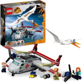 LEGO Jurassic World 76947 Quetzalcoatlus: Agguato Aereo con Dinosauri e 3 Minifigure