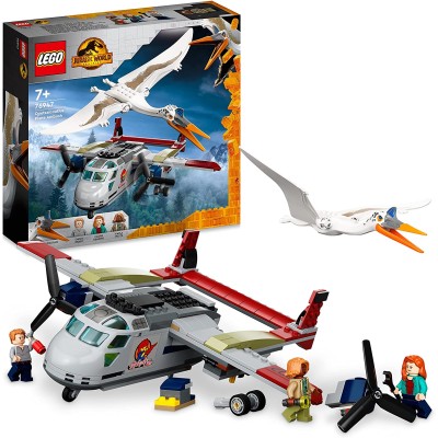 LEGO Jurassic World 76947 Quetzalcoatlus: Agguato Aereo con Dinosauri e 3 Minifigure