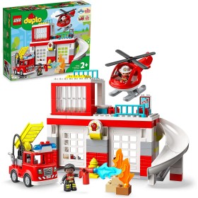 Lego Duplo 10970 Caserma Dei Pompieri ed Elicottero Camion dei Vigili del Fuoco