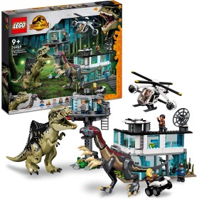 LEGO Jurassic World 76949  l’Attacco del Giganotosauro e del Terizinosauro con 6 Minifigure e 2 Dinosauri