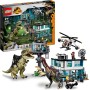 LEGO Jurassic World 76949  l’Attacco del Giganotosauro e del Terizinosauro con 6 Minifigure e 2 Dinosauri