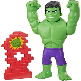 Hasbro Marvel F5067 Spidey e i suoi fantastici amici Power Smash Hulk 25 cm che cambia espressione del viso