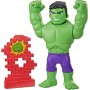 Hasbro Marvel F5067 Spidey e i suoi fantastici amici Power Smash Hulk 25 cm che cambia espressione del viso