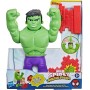 Hasbro Marvel F5067 Spidey e i suoi fantastici amici Power Smash Hulk 25 cm che cambia espressione del viso