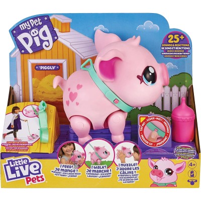 Giochi Preziosi LPW00000 Little Live Pets Piggly Il piccolo maialino interattivo che cammina, balla e mangia